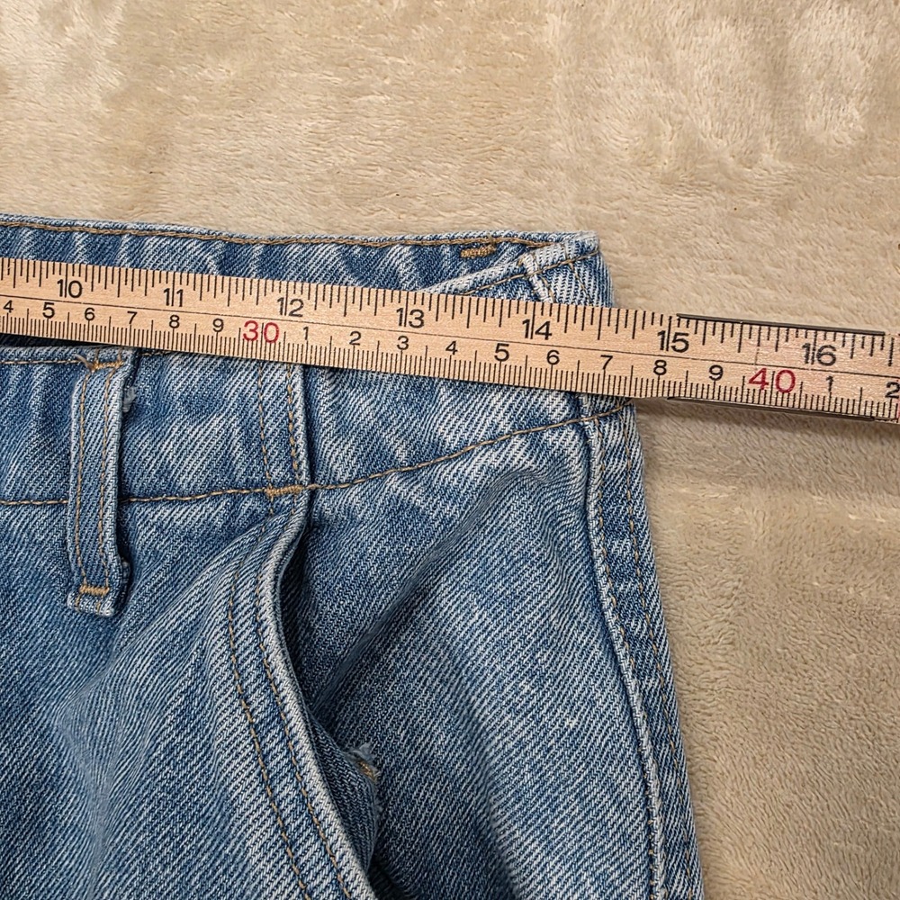 Levi's 94 Baggy Cargo Jeans W27 L32 Blue Denim Utility Distressed Adjustable Hem - Picture 4 of 10